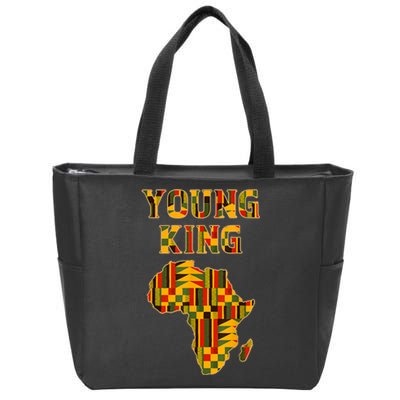 Cool African Kente Art Men Boys Kids African American Print Zip Tote Bag