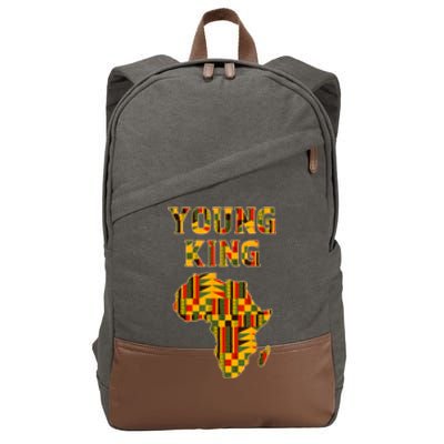 Cool African Kente Art Men Boys Kids African American Print Cotton Canvas Backpack