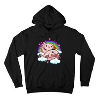 Cute Axolotl Kawaii  Rainbow Blobfish Axolotl Funny Gift Hoodie