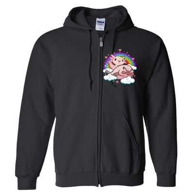 Cute Axolotl Kawaii  Rainbow Blobfish Axolotl Funny Gift Full Zip Hoodie