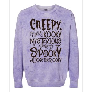 Creepy And Kooky Mysterious And Spooky Halloween Colorblast Crewneck Sweatshirt