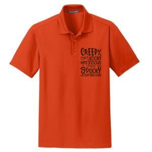 Creepy And Kooky Mysterious And Spooky Halloween Dry Zone Grid Polo