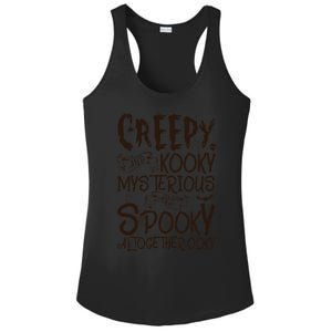 Creepy And Kooky Mysterious And Spooky Halloween Ladies PosiCharge Competitor Racerback Tank