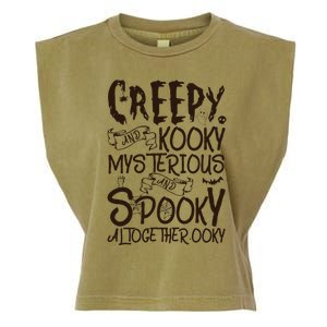 Creepy And Kooky Mysterious And Spooky Halloween Garment-Dyed Women's Muscle Tee