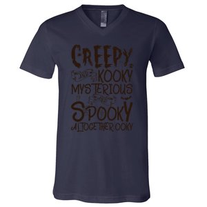 Creepy And Kooky Mysterious And Spooky Halloween V-Neck T-Shirt