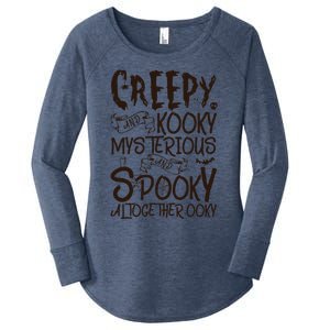 Creepy And Kooky Mysterious And Spooky Halloween Women's Perfect Tri Tunic Long Sleeve Shirt