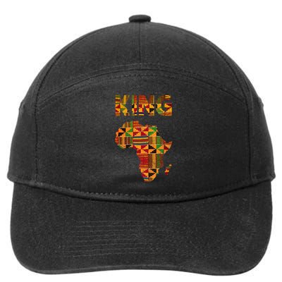 Cool African King Design Kente Cloth Africa Ghana Kids Men 7-Panel Snapback Hat