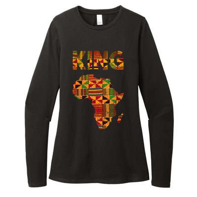 Cool African King Design Kente Cloth Africa Ghana Kids Men Womens CVC Long Sleeve Shirt