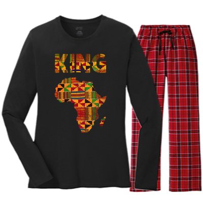 Cool African King Design Kente Cloth Africa Ghana Kids Men Women's Long Sleeve Flannel Pajama Set 