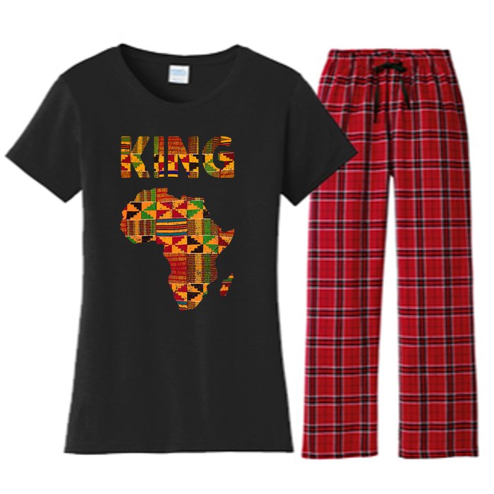 Cool African King Design Kente Cloth Africa Ghana Kids Men Women's Flannel Pajama Set