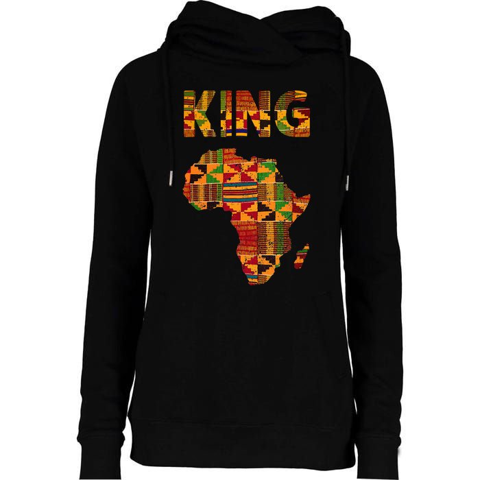 Cool African King Design Kente Cloth Africa Ghana Kids Men Womens Funnel Neck Pullover Hood