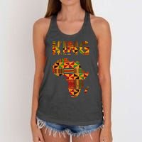 Cool African King Design Kente Cloth Africa Ghana Kids Men Women's Knotted Racerback Tank