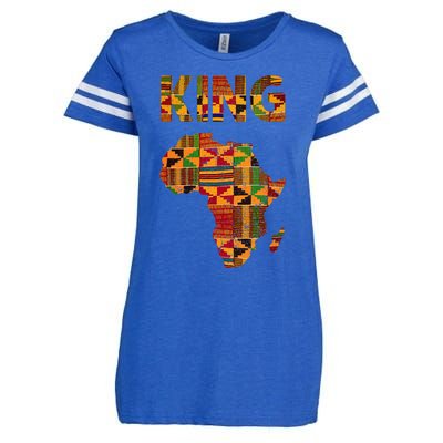 Cool African King Design Kente Cloth Africa Ghana Kids Men Enza Ladies Jersey Football T-Shirt