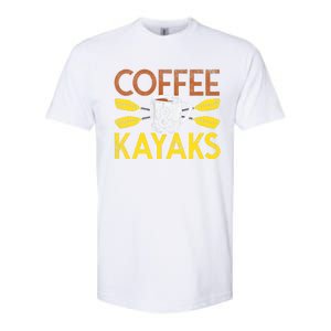 Coffee And Kayaks Kayaker Adventure Funny Kayaking Cool Gift Softstyle CVC T-Shirt