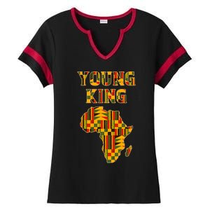 Cool African Kente Art African American Print Ladies Halftime Notch Neck Tee