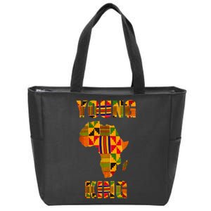 Cool African Kente Art African American Print Zip Tote Bag