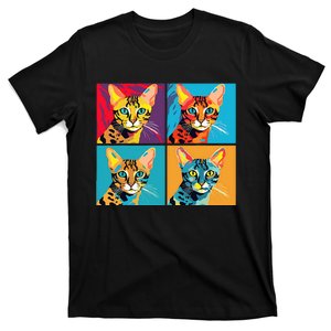 Cat And Kitten Pop Art Four Panel Stylish And Cute T-Shirt