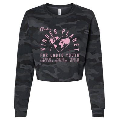 Create A Kinder Planet Lgbtq Ally Cropped Pullover Crew