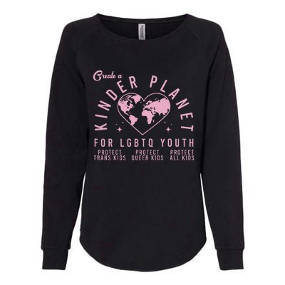 Create A Kinder Planet Lgbtq Ally Womens California Wash Sweatshirt