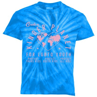 Create A Kinder Planet Lgbtq Ally Kids Tie-Dye T-Shirt