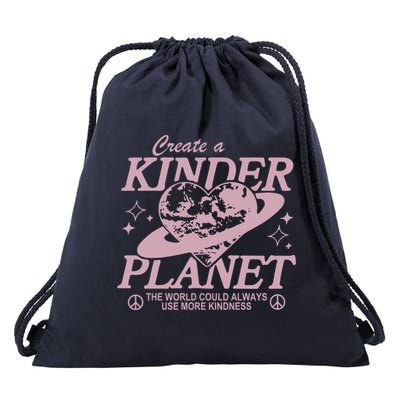 Creat a kinder planet retro Choose Kindness Drawstring Bag