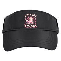 Cute Axolotl Kawaii Just A Girl Who Loves Axolotls Adult Drive Performance Visor