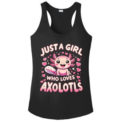 Cute Axolotl Kawaii Just A Girl Who Loves Axolotls Ladies PosiCharge Competitor Racerback Tank