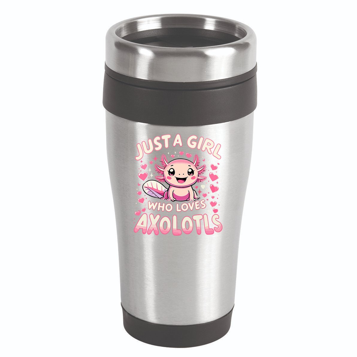 Cute Axolotl Kawaii Just A Girl Who Loves Axolotls 16oz Travel Tumbler