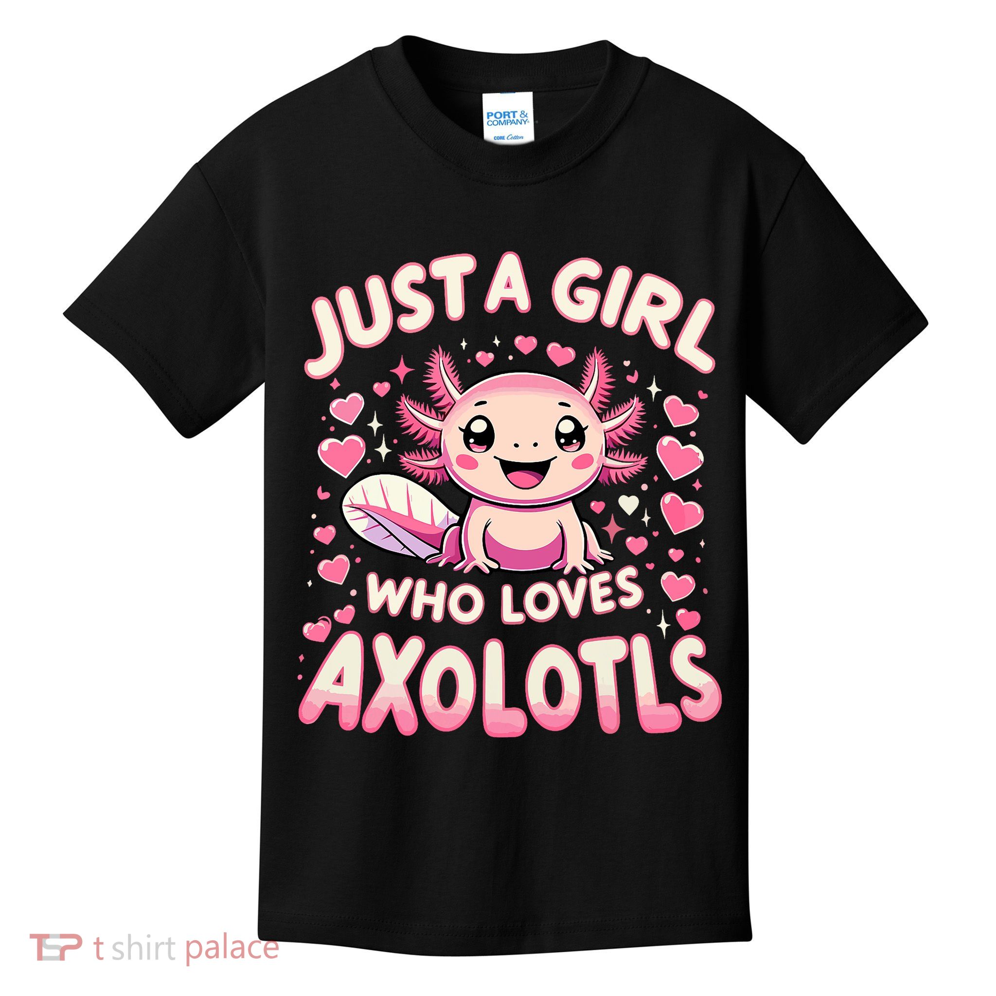 Cute Axolotl Kawaii Just A Girl Who Loves Axolotls Kids T-Shirt