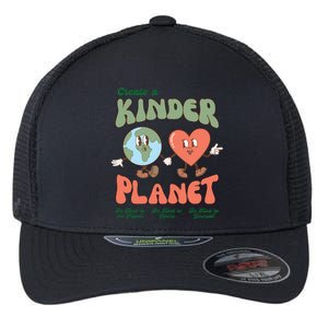 Create A Kinder Planet Earth Protect Lover Save The Earth Trending Gift Idea Flexfit Unipanel Trucker Cap