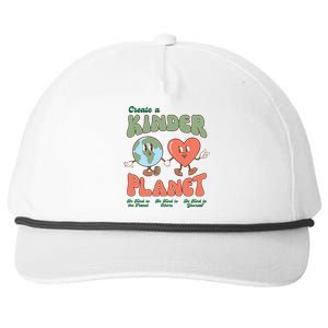 Create A Kinder Planet Earth Protect Lover Save The Earth Trending Gift Idea Snapback Five-Panel Rope Hat