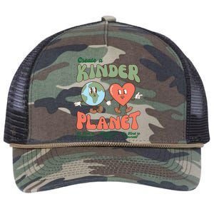 Create A Kinder Planet Earth Protect Lover Save The Earth Trending Gift Idea Retro Rope Trucker Hat Cap