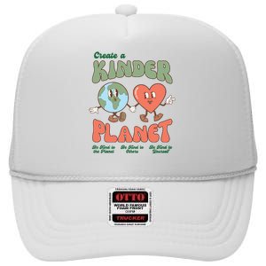 Create A Kinder Planet Earth Protect Lover Save The Earth Trending Gift Idea High Crown Mesh Back Trucker Hat