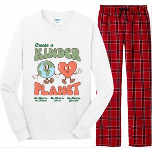 Create A Kinder Planet Earth Protect Lover Save The Earth Trending Gift Idea Long Sleeve Pajama Set