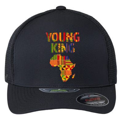 Cool African Kente Art Men Kids African American Print Flexfit Unipanel Trucker Cap