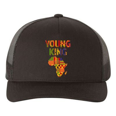 Cool African Kente Art Men Kids African American Print Yupoong Adult 5-Panel Trucker Hat