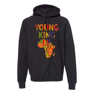 Cool African Kente Art Men Kids African American Print Premium Hoodie