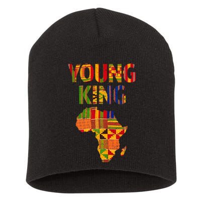 Cool African Kente Art Men Kids African American Print Short Acrylic Beanie