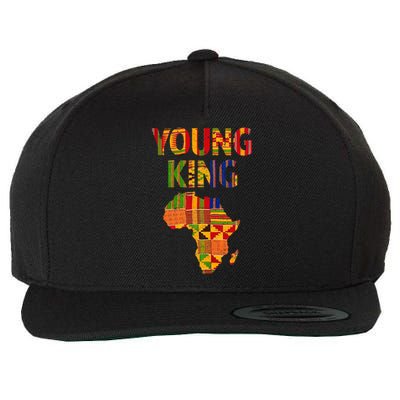 Cool African Kente Art Men Kids African American Print Wool Snapback Cap