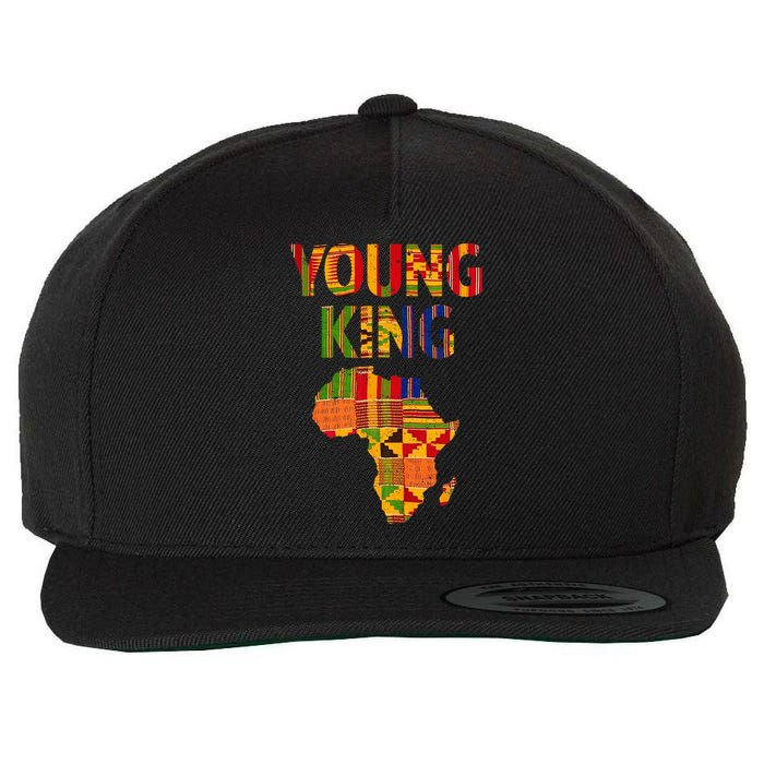 Cool African Kente Art Men Kids African American Print Wool Snapback Cap