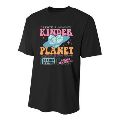 Create A Kinder Planet Mental Health Youth Performance Sprint T-Shirt