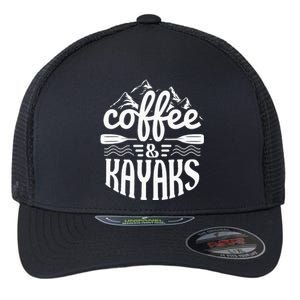 Coffee and Kayaks Funny Kayaking Flexfit Unipanel Trucker Cap