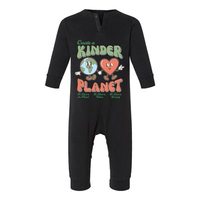 Create A Kinder Planet Be Kind To The Planet Kind To Others Gift Infant Fleece One Piece