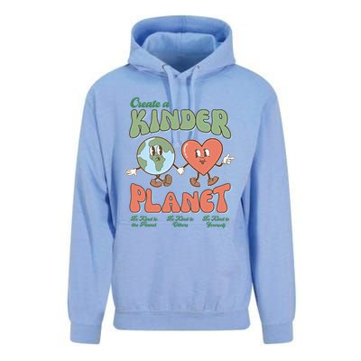 Create A Kinder Planet Be Kind To The Planet Kind To Others Gift Unisex Surf Hoodie