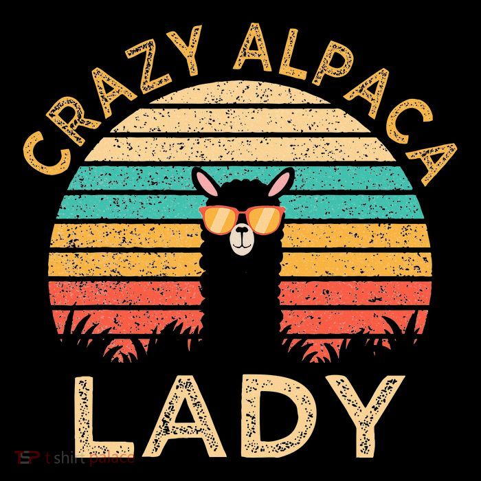 Crazy Alpaca Lady Funny Alpaca Wearing Sunglasses Farmer Flatbill Hat