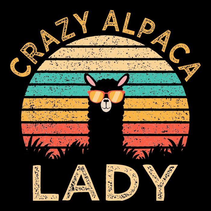 Crazy Alpaca Lady Funny Alpaca Wearing Sunglasses Farmer Zip Tote Bag