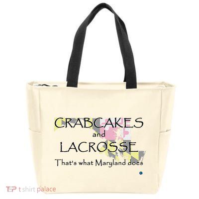 Crabcakes And Lacrosse ThatS What Maryland Does Zip Tote Bag