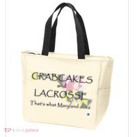 Crabcakes And Lacrosse ThatS What Maryland Does Zip Tote Bag