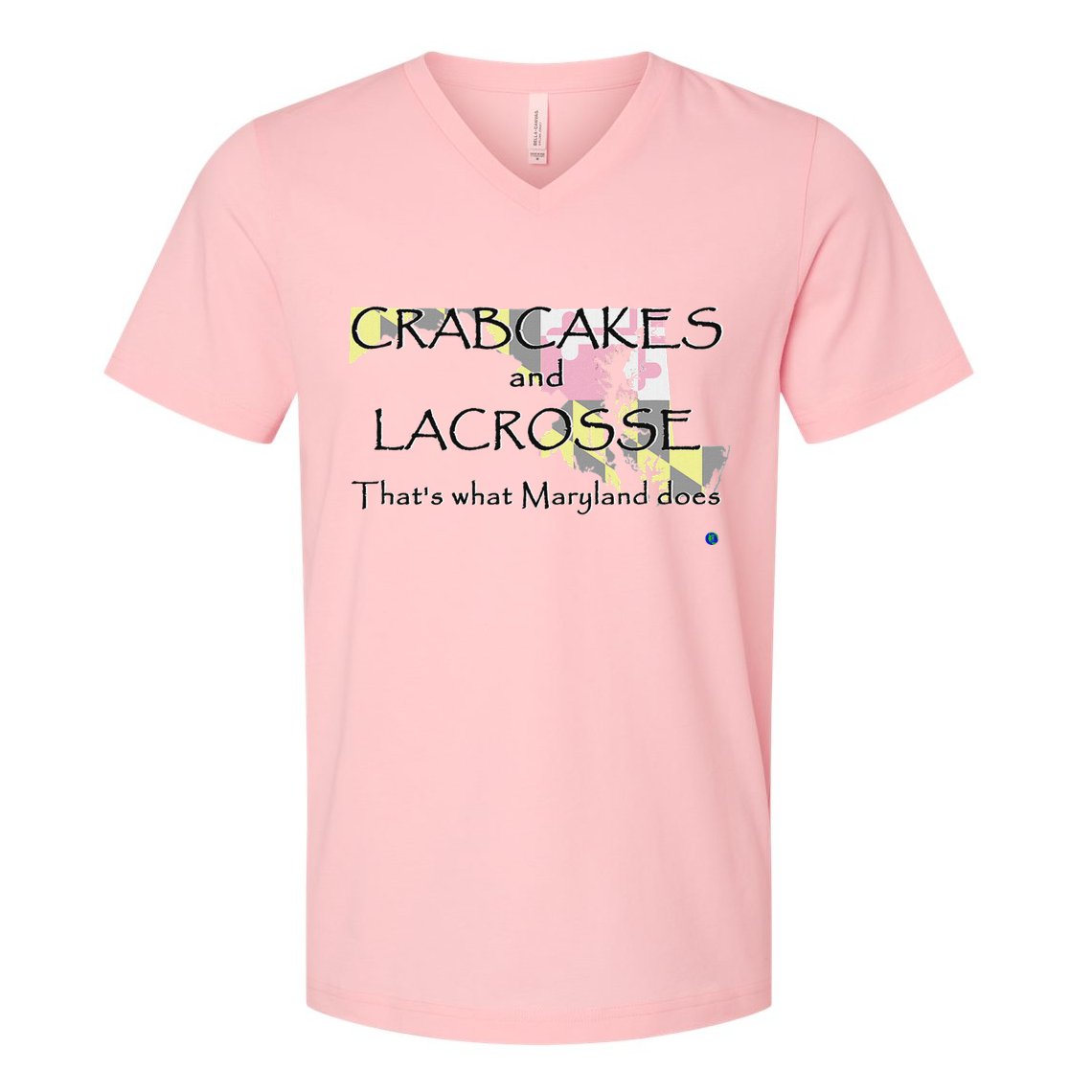 Crabcakes And Lacrosse ThatS What Maryland Does V-Neck T-Shirt