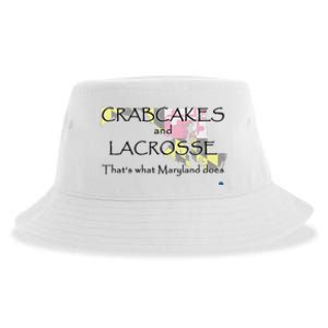 Crabcakes And Lacrosse ThatS What Maryland Does Sustainable Bucket Hat